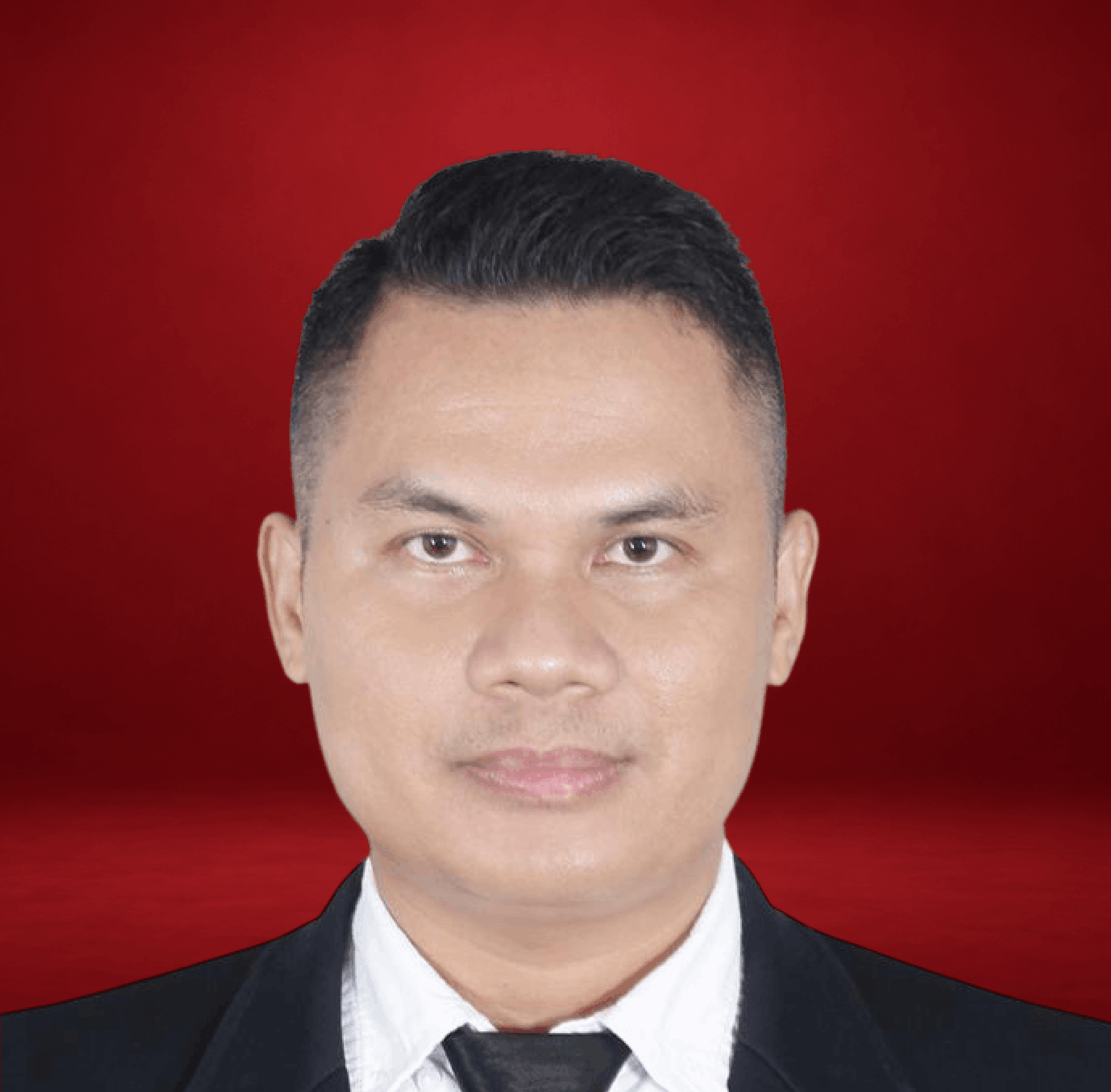 Simon Petrus Ginting, legal associate, shown in a professional portrait with a steady and thoughtful expression on a soft neutral background. The setting feels clean and corporate, with a calm and reliable tone. Text in the image reads ASSOCIATE 02.